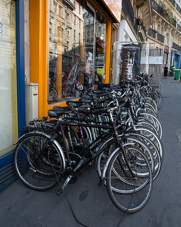 Bicycles, Rue du Cardinal Lemoine, Near Rue Monge, Paris, France